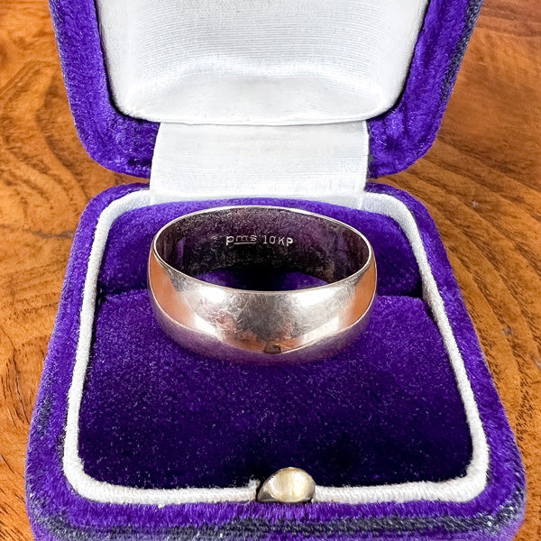 Vintage Half Round Wedding Band, Size 7 3/4 - Image 3
