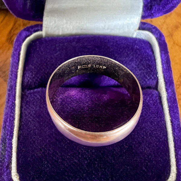 Vintage Half Round Wedding Band, Size 7 3/4 - Image 4