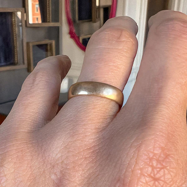 Vintage Half Round Wedding Band Ring, Size 5 3/4 - Image 2