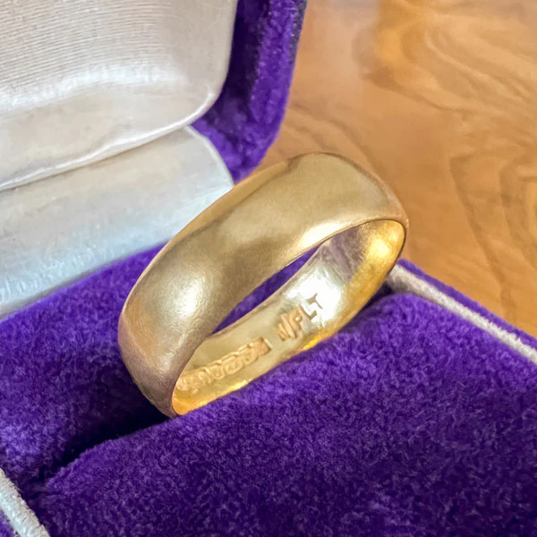 Vintage Half Round Wedding Band Ring, 1966, Size 6 3/4 - Image 2