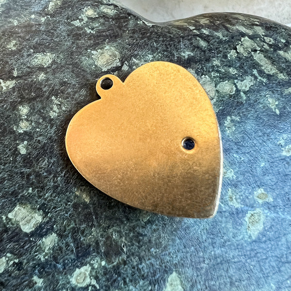 Vintage Amethyst Heart Charm Pendant - Image 3