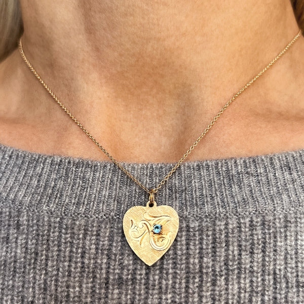 Vintage Heart Charm Pendant - Image 3
