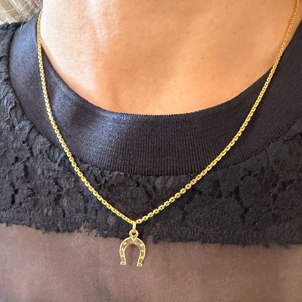 Vintage Horseshoe Pendant - Image 2
