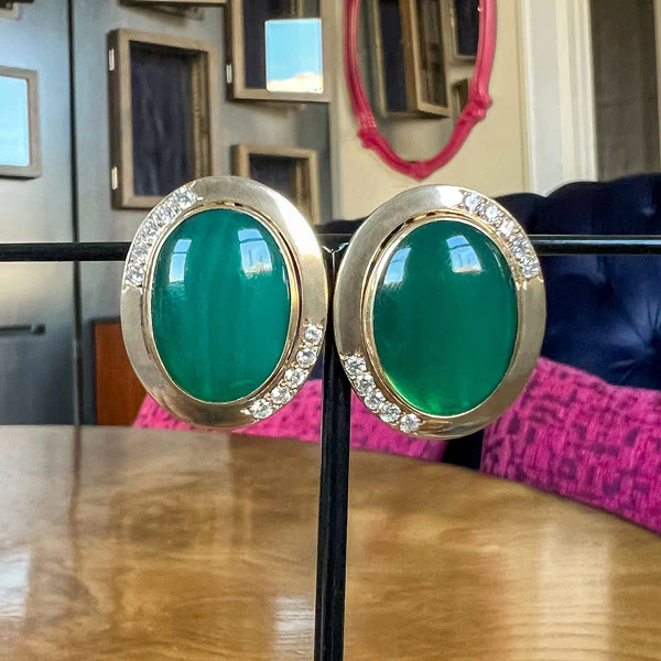 Vintage Interchangeable Stone Earrings - Image 2