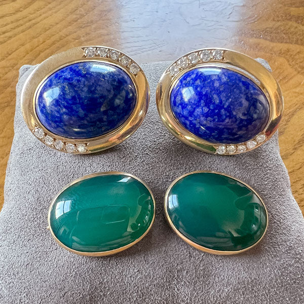 Vintage Interchangeable Stone Earrings - Image 5
