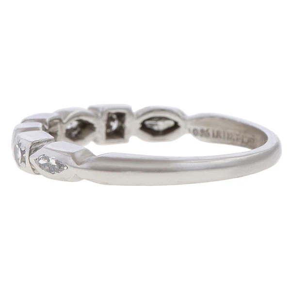 Vintage Marquise Diamond Band Ring, Size 6 - Image 3