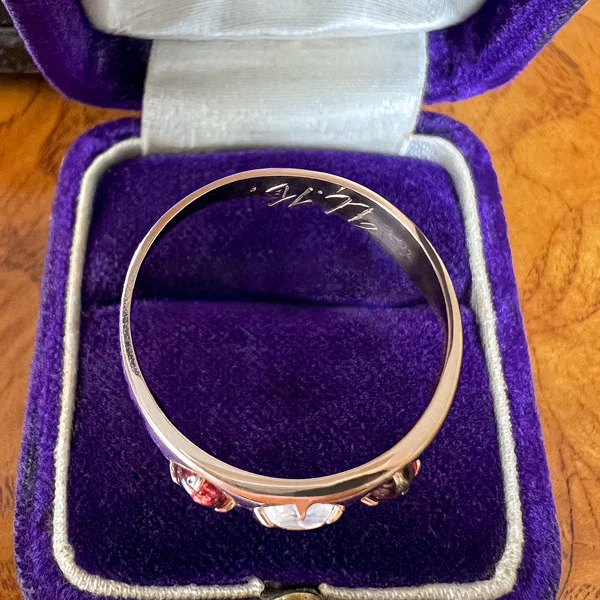 Vintage Moonstone & Garnet Ring - Image 3