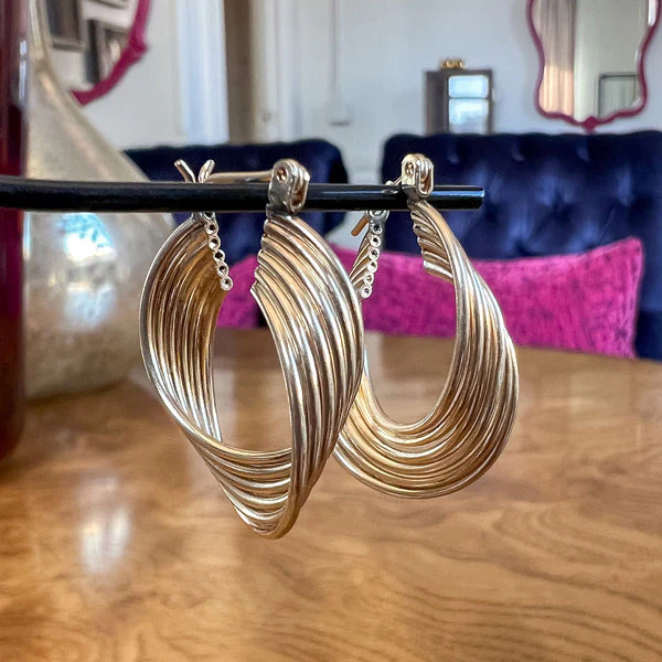 Vintage Multi Wire Hoop Earrings - Image 3