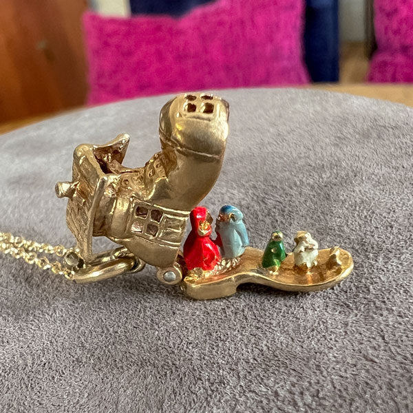 Vintage Old Lady in the Shoe Charm Pendant - Image 2