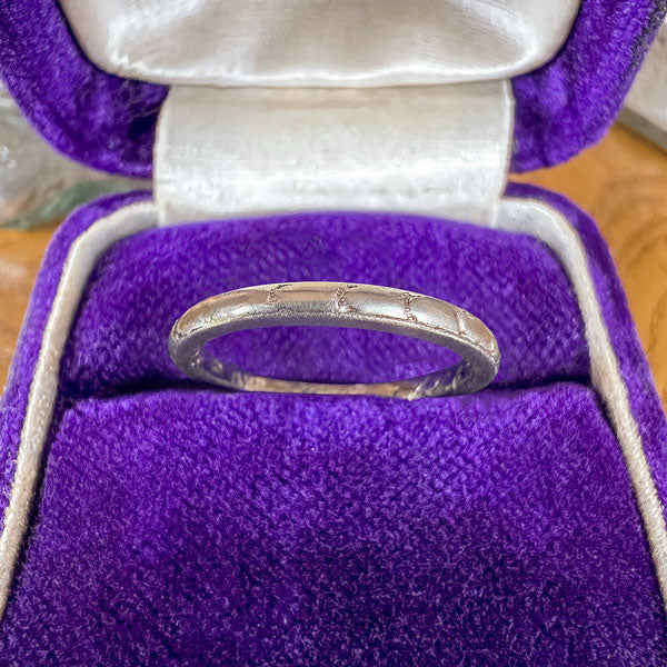 Vintage Orange Blossom Wedding Band Ring, Size 4 1/2