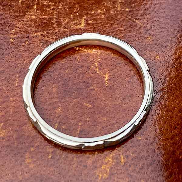 Vintage Patterned Wedding Band Ring, Size 6 1/4 - Image 2