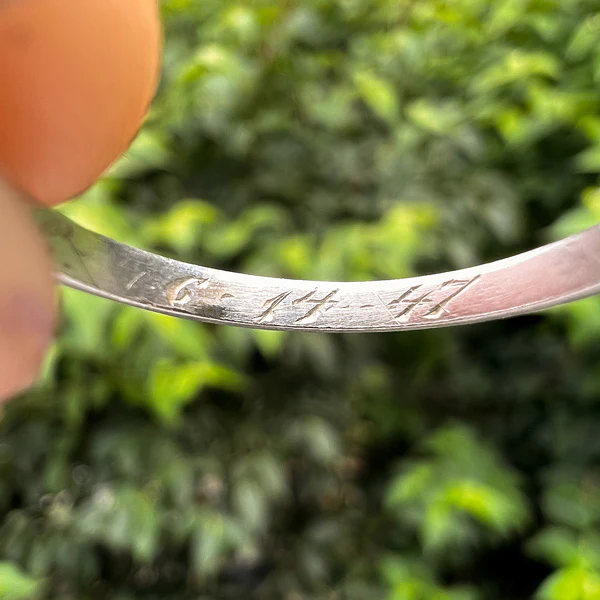 Vintage Patterned Wedding Band, Size 6 - Image 3