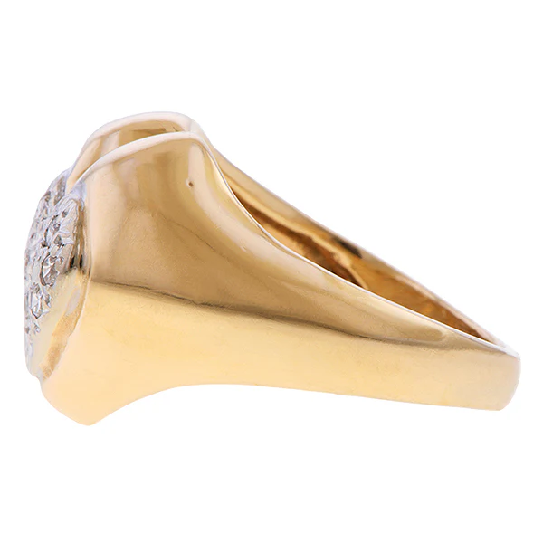 Vintage Pavé Diamond Heart Ring - Image 3