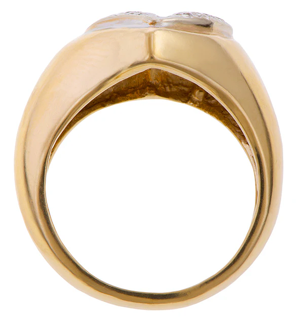 Vintage Pavé Diamond Heart Ring - Image 4