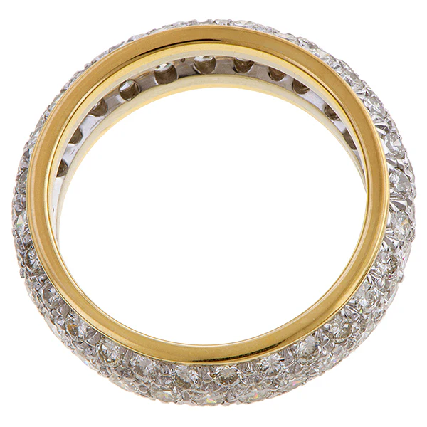 Vintage Wide Diamond Band Ring, size 7 1/4 - Image 3