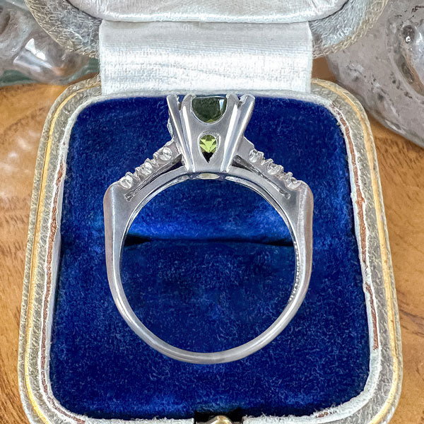 Vintage Peridot & Diamond Ring - Image 4