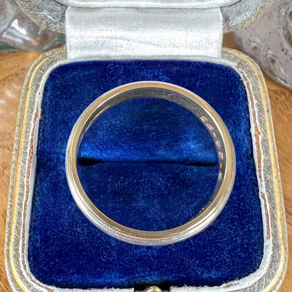 Vintage Two Tone Wedding Band Ring, Size 9 - Image 3