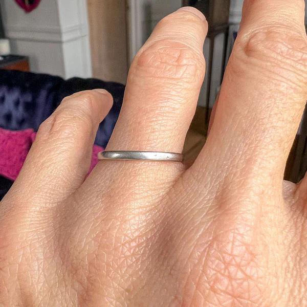 Vintage Wedding Band Ring, 1934, Size 7 1/4 - Image 2