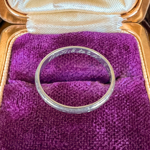 Vintage Wedding Band Ring, 1923, Size 6 - Image 3