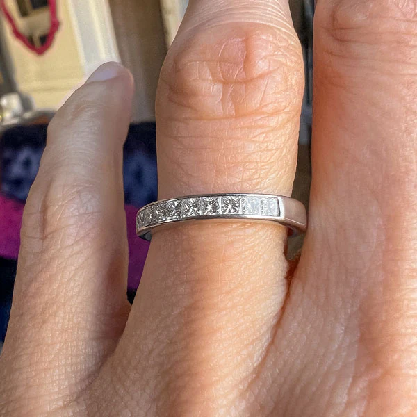Vintage Diamond Wedding Band Ring, Size 5 3/4