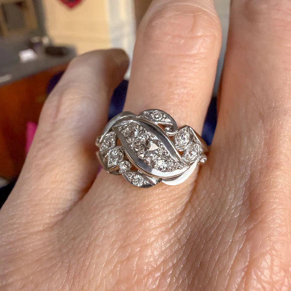 Vintage Retro Diamond Ring, Old Euro 0.20ct. - Image 2