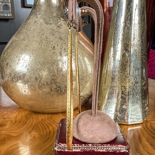 Vintage Diamond & Large Teardrop Earrings - Image 4