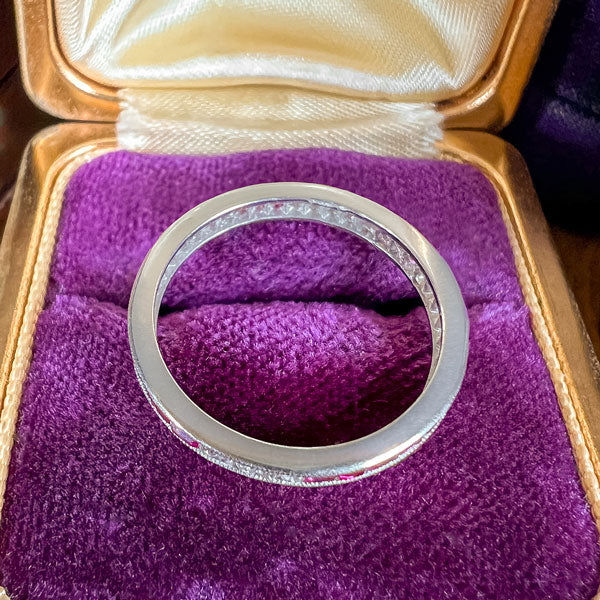 Art Deco Ruby & Diamond Eternity Band Ring, Size 6 1/2 - Image 4