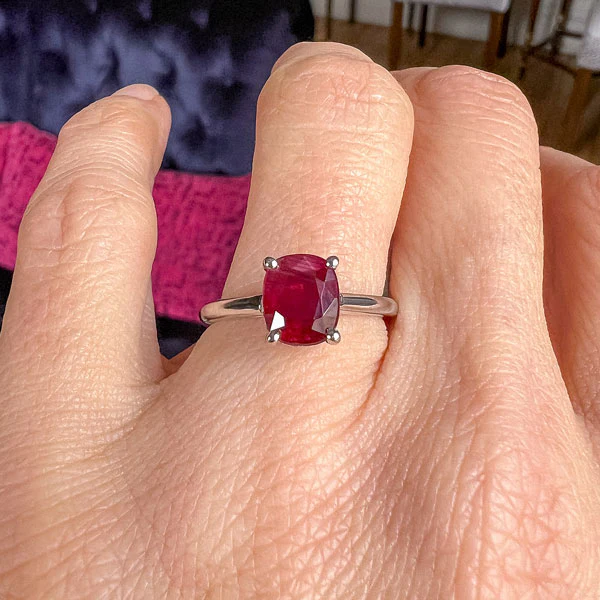 Vintage Ruby & Diamond Ring - Image 3