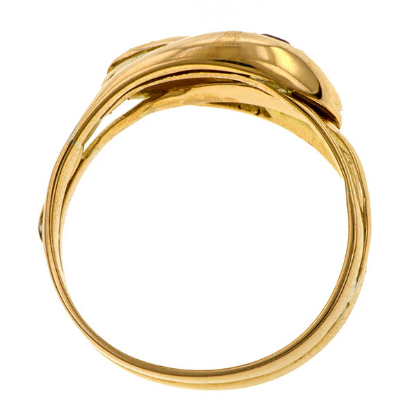 Vintage Ruby & Diamond Snake Ring - Image 5