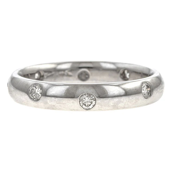 Vintage Scatter Set Diamond Band Ring, Size 8 1/2
