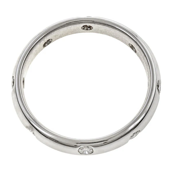 Vintage Scatter Set Diamond Band Ring, Size 8 1/2 - Image 2