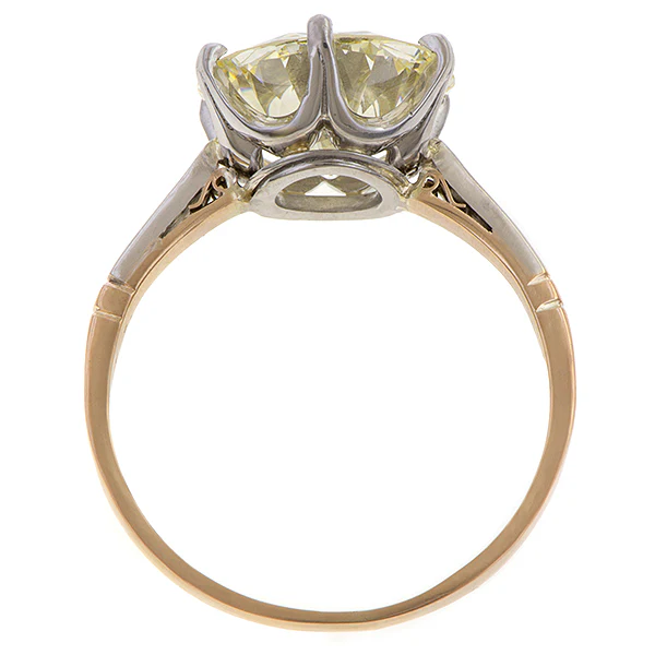 Vintage Solitaire Engagement Ring, Circular Brilliant 4.04ct. - Image 4