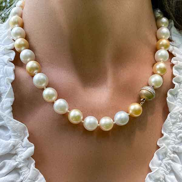 Vintage South Sea Pearl Necklace - Image 3