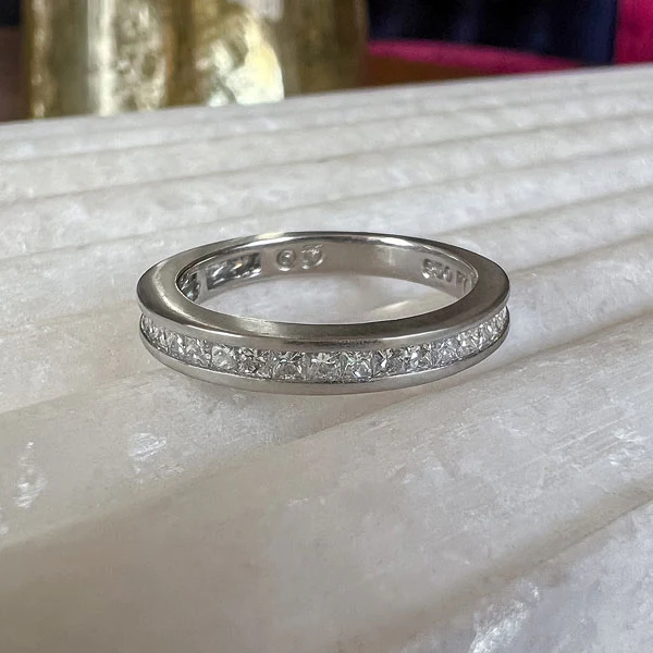 Vintage Square Diamond Band Ring, Size 4