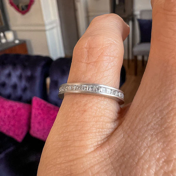 Vintage Square Diamond Band Ring, Size 4 - Image 2