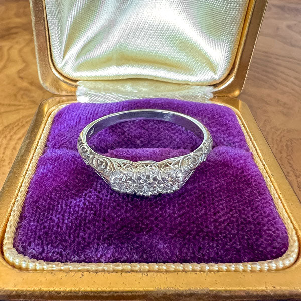 Vintage Three Stone Diamond Ring - Image 5