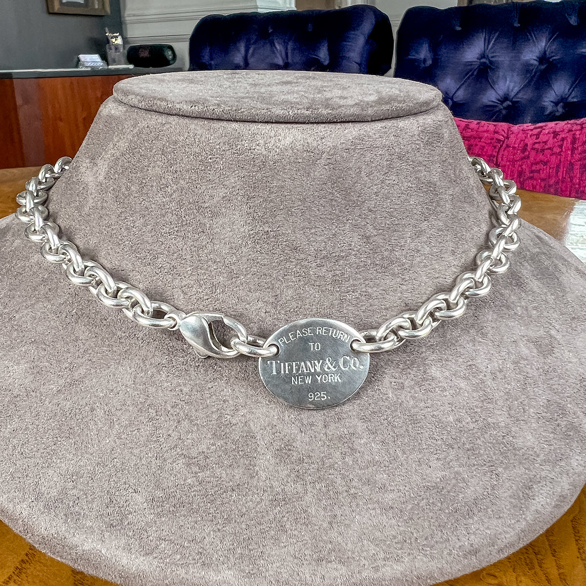 Vintage Tiffany & Co Dog Tag Necklace - Image 2