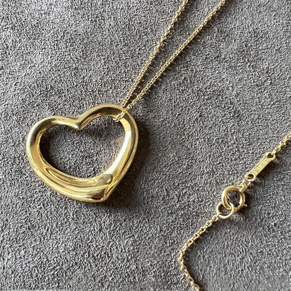 Vintage Tiffany & Co Elsa Peretti Floating Heart Pendant - Image 2