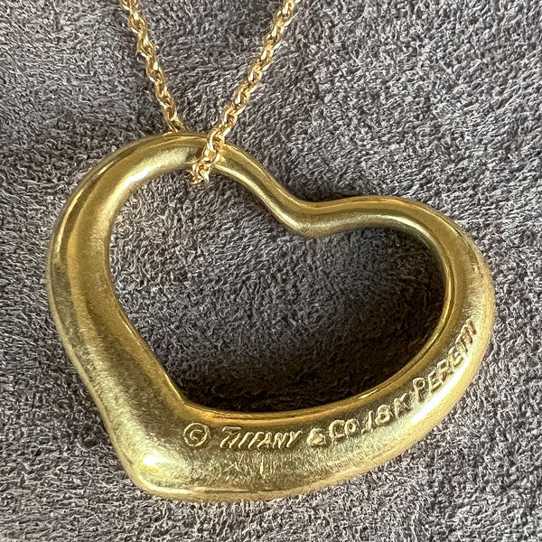 Vintage Tiffany & Co Elsa Peretti Floating Heart Pendant - Image 3