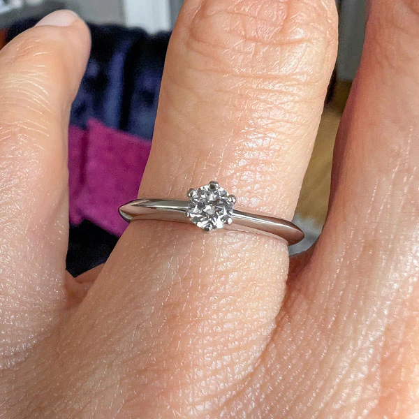 Vintage Tiffany & Co. Solitaire Engagement Ring, RBC 0.18ct.