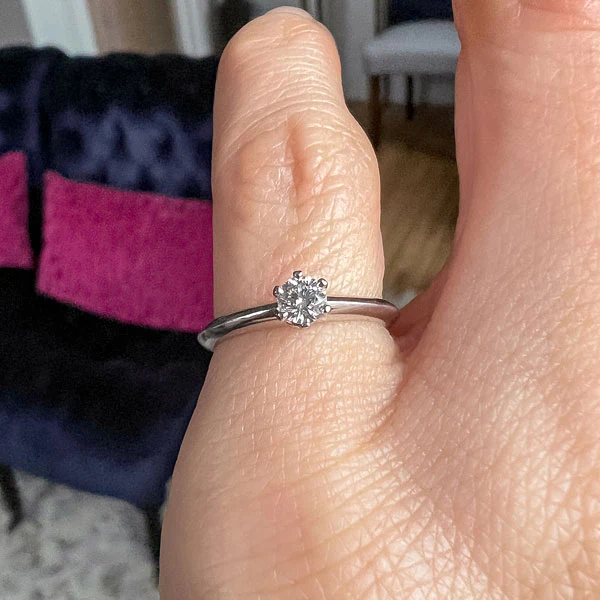Vintage Tiffany & Co Engagement Ring, RBC 0.18ct. - Image 2