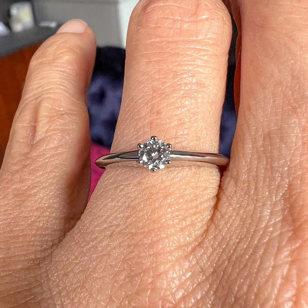 Vintage Tiffany & Co Engagement Ring, RBC 0.19ct.