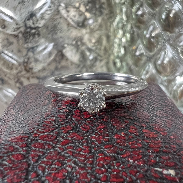 Vintage Tiffany & Co Engagement Ring, RBC 0.19ct. - Image 2
