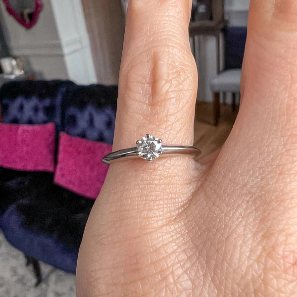 Vintage Tiffany & Co Solitaire Engagement Ring, RBC 0.20ct. - Image 2