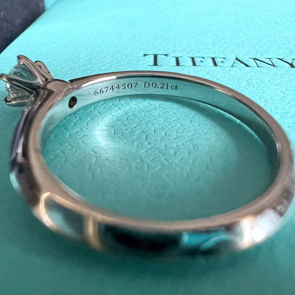 Vintage Tiffany & Co Engagement Ring, RBC 0.21ct. - Image 5