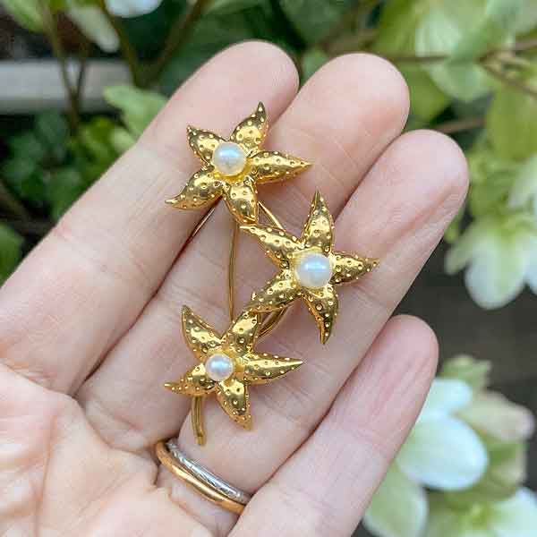Vintage Tiffany & Co. Flower Brooch - Image 3