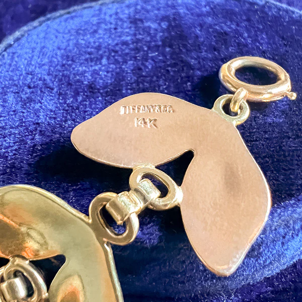 Vintage Tiffany & Co Two Toned Leaf Bracelet - Image 4