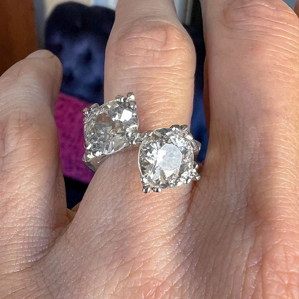 Vintage Toi & Moi Diamond Engagement Ring, 4.82ctw