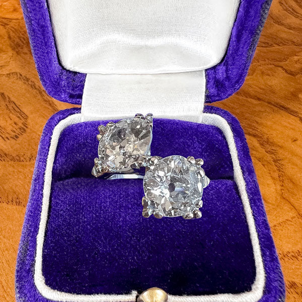 Vintage Toi & Moi Diamond Engagement Ring, 4.82ctw - Image 2