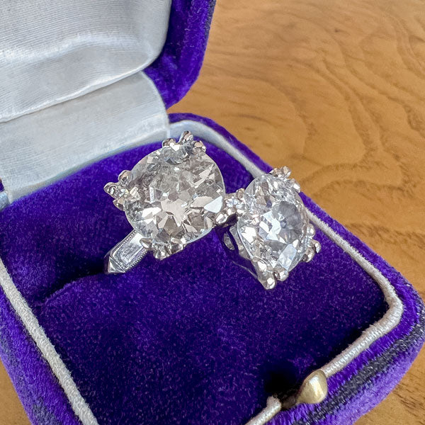 Vintage Toi & Moi Diamond Engagement Ring, 4.82ctw - Image 3